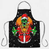 Grappige Zombie Sinterklaas Kerstmis Schort (Voorkant)