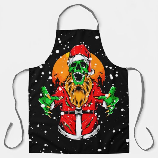 Grappige Zombie Sinterklaas Kerstmis Schort (Voorkant)