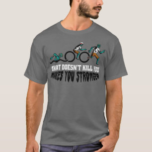 Grappige zombie triatlon wat niet dood je maakt t-shirt