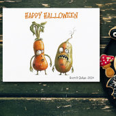 Grappige zombie veggie Halloween Briefkaart