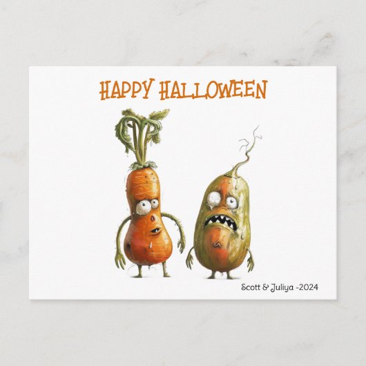 Grappige zombie veggie Halloween Briefkaart (Voorkant)