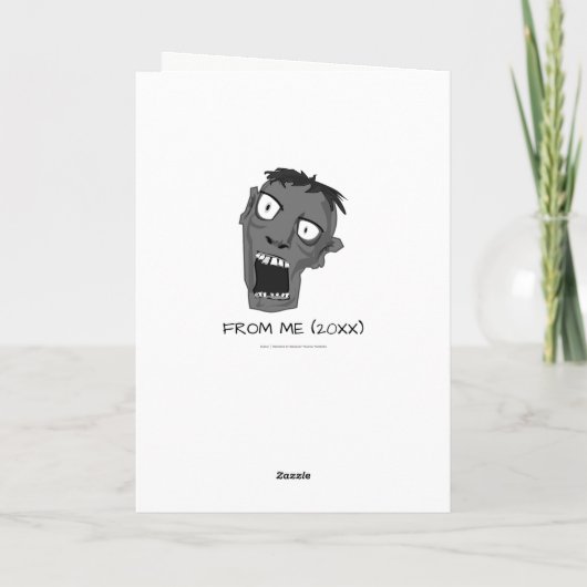 Grappige Zombie Verjaardag Kaart (Achterkant)