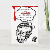 Grappige Zombie Verjaardag Kaart (Voorkant)