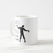 Grappige zombies eten hersenen koffiemok (Voorkant links)