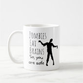 Grappige zombies eten hersenen koffiemok (Links)
