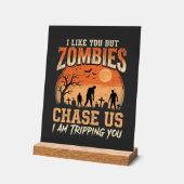 Grappige zombies Halloween achtervolgen ons ontwer Acryl Bord (Hoek)