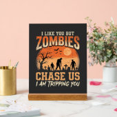 Grappige zombies Halloween achtervolgen ons ontwer Acryl Bord (Huwelijk)