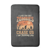 Grappige zombies Halloween achtervolgen ons ontwer Badmat (Voorkant Verticaal)