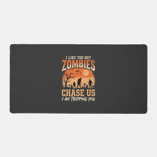 Grappige zombies Halloween achtervolgen ons ontwer Bureaumat (Voorkant)