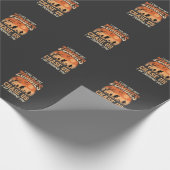 Grappige zombies Halloween achtervolgen ons ontwer Cadeaupapier (Hoek)