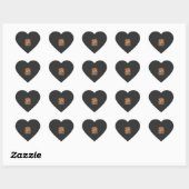 Grappige zombies Halloween achtervolgen ons ontwer Hart Sticker (Vel)