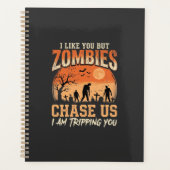 Grappige zombies halloween achtervolgen ons ontwer planner (Voorkant)
