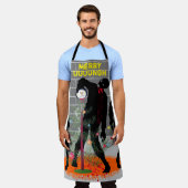 Grappige zombies kerstboom koken keuken schort (Gedragen)