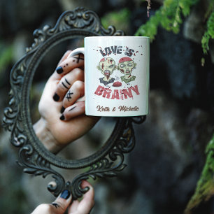 Grappige zombies, liefde is slim Halloween Koffiemok