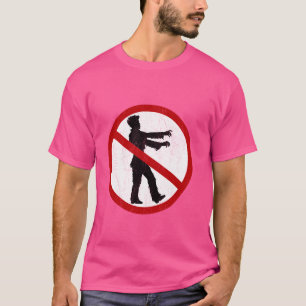 Grappige Zombies Verboden Teken Humoureuze Gag Gif T-shirt