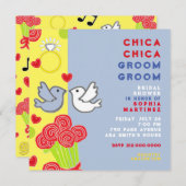 Grappige zomer bruids douche uitnodiging (Voorkant / Achterkant)