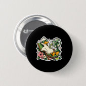 Grappige Zomer Eend Relaxerende Vakantie Modus Tro Ronde Button 5,7 Cm (Voorkant /achterkant)
