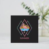 Grappige Zomer Flamingo | Schattige Flamingo Liefh Kaart (Staand voorkant)