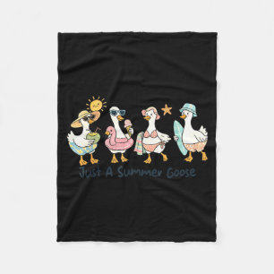 Grappige zomer gans strand eend schattig dier vaka fleece deken