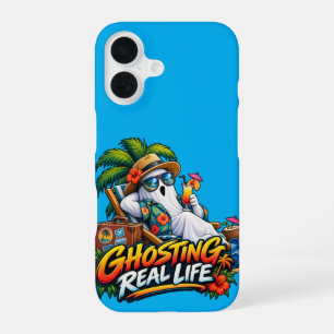 Grappige Zomer Ghost Telefoonhoes 'Real Life Negee iPhone 16 Hoesje