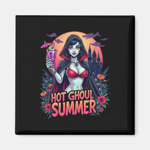 Grappige Zomer Hete Ghoul Summerween Vibes Ijs Magneet