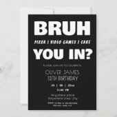 Grappige zomer jongen verjaardag uitnodiging (Voorkant)