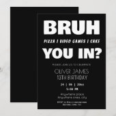 Grappige zomer jongen verjaardag uitnodiging (Voorkant / Achterkant)