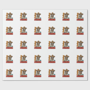 Grappige zomer kat sombrero vintage gravure ontwer cadeaupapier