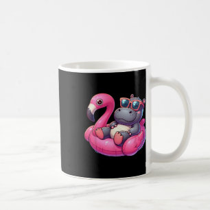 Grappige Zomer Nijlpaard Roze Zwembad Feestje Hawa Koffiemok