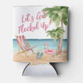 Grappige Zomer Tropisch Strand Blikjeskoeler (Voorkant)