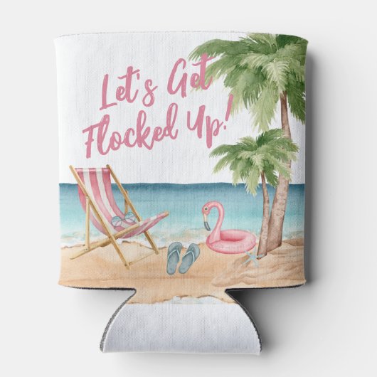 Grappige Zomer Tropisch Strand Blikjeskoeler (Achterkant)