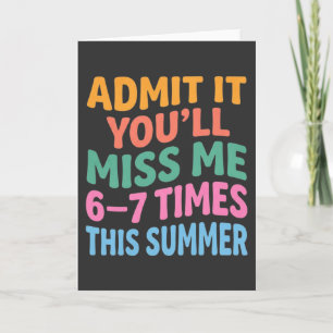 Grappige zomer vakantie Toegeven Je Zult Me Missen Kaart