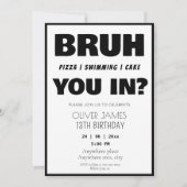 Grappige zomer verjaardag uitnodiging (Voorkant)