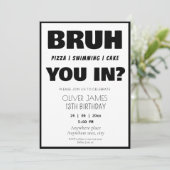 Grappige zomer verjaardag uitnodiging (Staand voorkant)