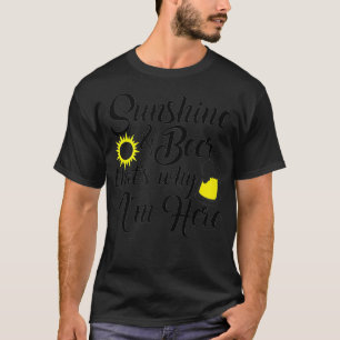 Grappige zomer zon en bier dat waarom ik hier ben t-shirt