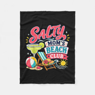 Grappige zomer zoute moeders beachclub vakantie ma fleece deken