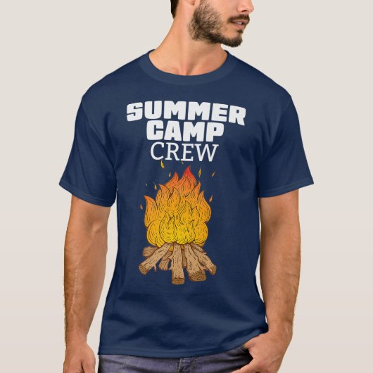 Grappige Zomerkamp Crew Student Church Camping T-shirt (Voorkant)