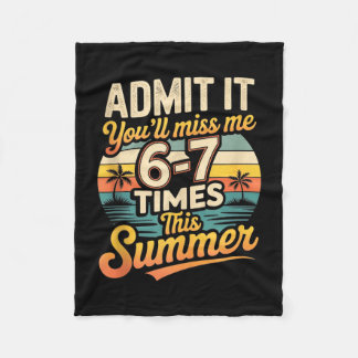 Grappige zomervakantie retro strand humor missen fleece deken