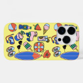 Grappige zomervakantie strandliefhebbers Case-Mate iPhone case (Achterkant (horizontaal))