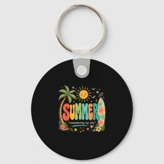 Grappige zomervakantie tropisch strand zonneschijn sleutelhanger