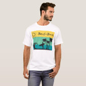 Grappige Zomervibes Zon van een Strand T-shirt (Voorkant volledig)
