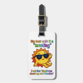 Grappige zon "Dagdroom Vakantie" Bagage Label (Voorkant verticaal)