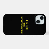 Grappige Zondebok Citaat Een Brute Stelling over S iPhone 15 Case (Achterkant horizontaal)