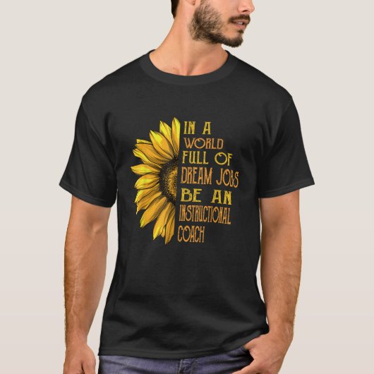 Grappige Zonnebloemen Instructie Coaches T-shirt (Voorkant)