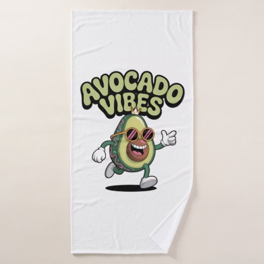 Grappige Zonnebril Avocado Bad Handdoek (Badhanddoek)