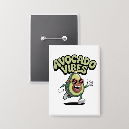 Grappige Zonnebril Avocado Button (Voorkant / Achterkant)