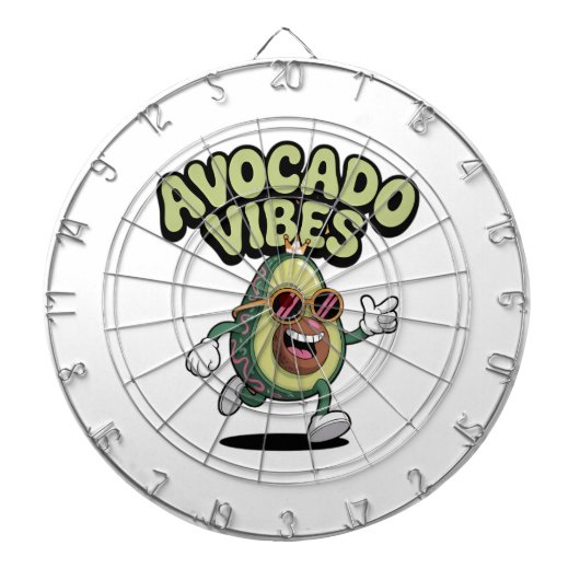 Grappige Zonnebril Avocado Dartbord (Voorkant)
