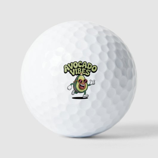 Grappige Zonnebril Avocado Golfballen (Voorkant)