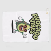 Grappige Zonnebril Avocado Golfhanddoek (Horizontaal)