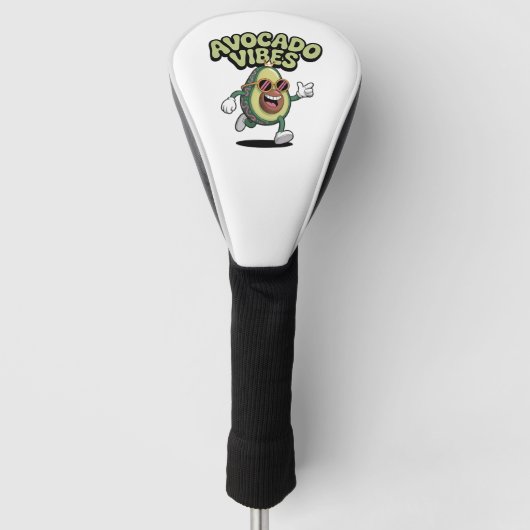 Grappige Zonnebril Avocado Golfheadcover (Voorkant)